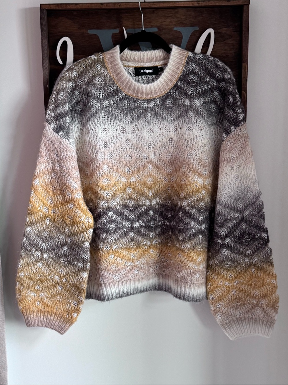 DESIGUAL Gradient Knit Pullover Sweater